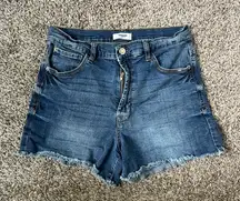 Kensie dark wash denim jean shorts