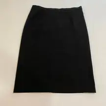 BCBGMAXAZRIA Black Lace-Up Faux Leather Trim Pencil Skirt Women’s Size 4