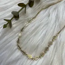 gold tone wash choker necklace