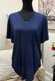 H&M Blue Relaxed Boxy T-Shirt