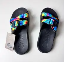 Chacos Chaco Women's Chillos Double Buckle Strap Slide  Dark Tie Dye Sz 6 NWT