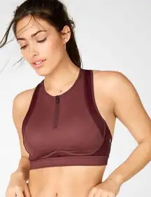 | Blare Zip Front High Impact Sports Bra