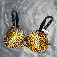 👙 Victoria's Secret Bombshell Add-2-Cups Shine Strap Push-Up Bra 32C Plunge