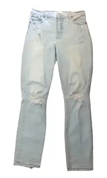 Abercrombie & Fitch The Skinny High Rise Distressed Jean 29/8L Light Wash