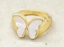 White Butterfly Ring