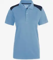 Reebok Women's Playoff Polo Shirt Light Blue / Navy Size: L NWT