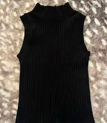 Dressed in LALA Ribbed Mock Neck Tank