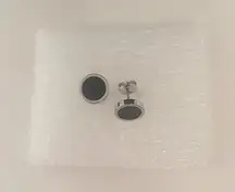 Round Stainless Steel Stud Earrings 