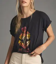 NWT Lane Lloyd Anthropologie We Are Everywhere Graphic Oversized Tee Womens XS
