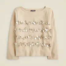 J. Crew Mariner jersey long-sleeve T-shirt with floral embellishment size XXL
