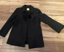 Dark heather gray pea coat