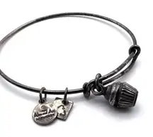 Alex and Ani Cupcake Charm Bangle Bracelet Silvertone dessert cute fun cup cake‎