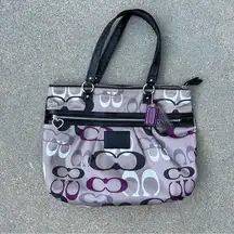 Coach  F22961 Daisy Optic Print Multi Glam Signature Logo Tote Bag Purse