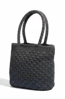 Paris 𖣴 Top Handle Woven Crochet Mini Handbag Bag 𖤗 Espresso Brown 𖤗