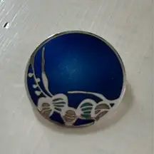 Modernist Vintage Passillé Sylvestre enamel brooch pin.