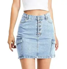 Love Tree  Cargo Denim Skirt