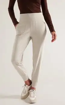 Athleta Cream Track Pants