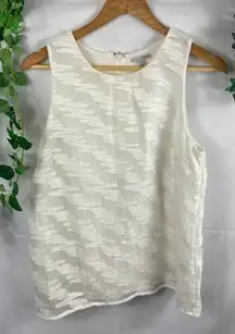 22 Halogen lace overlay sleeveless top