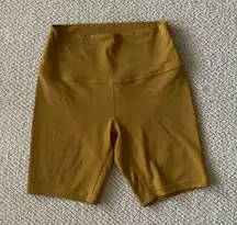 LULULEMON Align HR Short 8” Gold Spice Nulu Size 6 High Rise Biker Shorts GUC