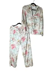 Homebodii Floral 100% Woven Tencel Pajamas Pajama Set Size Small