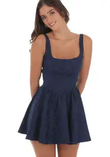 Lucy In The Sky Blue Floral Mini Dress Women's Size XXS | 31-7