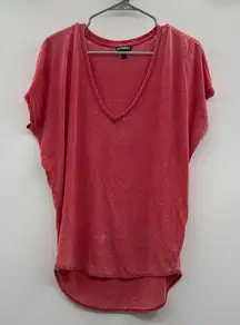 Express Women's Short‎ Sleeve Red Tee