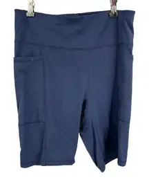 Universal Standard GAME Bike Shorts Navy Size S (14–16) Pockets High Waist
