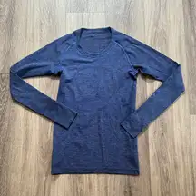 lululemon athletica Navy Blue Long Sleeve Top Swiftly Tech Crewneck