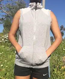 Fabletics Gray Mesh Workout Tank