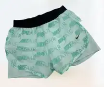 Nike Air Mint Green 2 in 1 Athletic Running Shorts Fitness Spandex Women's Sz S