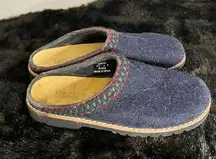 Lands End Marte Slipper Clog Womens 6 Wool Aztec Felted Mule Comfort Shoe