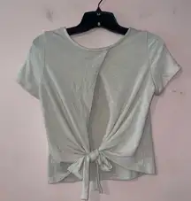 Francesca’s Taupe Open Tie Back Crop T Shirt Size XS NWT!