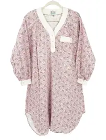 Gilligan & O'Malley Womens Vintage Paisley Long Sleeve Nightgown Sleep Dress‎ S