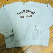 Grey Marl CALIFORNIA West Coast Slogan Oversized Sweater M Pretty Little Thing