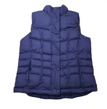 L.L. Bean Down Downtek Pertex Puffer Vest Women's Medium Blue Full Zip Outdoor