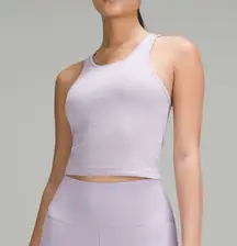 LULU PURPLE HIGH NECK EBB TO STREET TANK TOO CROPPED SIZE 4