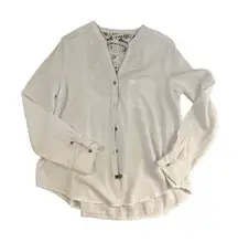 Holding Horses | Anthro Holding Horses Crochet Long Sleeve Womens White Top