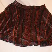 Hollister Co. Velveteen Exotic Print Skirt L