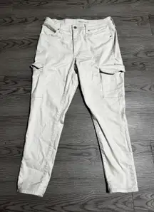 Levi's High Rise Skinny Cargo Pants Off White 721 High Rise Skinny‎ Ankle 31