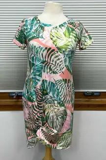 Adyson Parker NWT Tropical Print Palm Tree Leaf T-shirt Dress Size XS