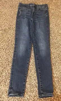 American Eagle Outfitters Women Hi Rise Jegging Next Level Stretch Blue Jean