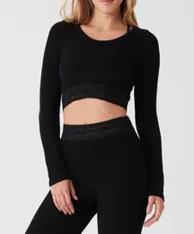 Alo Long sleeve seamless terry crop
