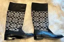 Coach Chrissi Signature Tall Riding Boots 6 1/2b