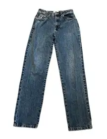 Cotton On Long Straight Leg Hi Rise Medium Wash Jeans Sz 4 US/ 36 EU