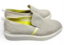 Franco Sarto Sneaker Size 7 Gray White Canvas Slip On Style