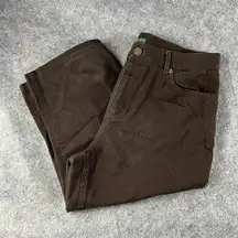 Ralph Lauren Green Label Lauren Jeans Company  Dark Brown Cropped Jeans 10P Y2K