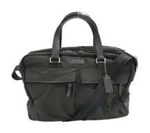 Coach 70681 Varick Nylon messenger bag laptop black briefcase unisex