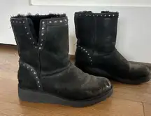 UGG Women’s Platform Sheepskin Ankle Boots with Studs