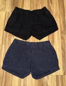 Old Navy Womens‎ pull on elastic waist Shorts S Small Lot Of 2 Blue Black