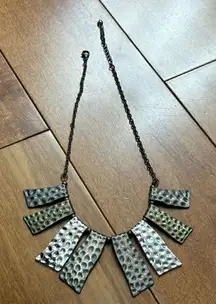 Vintage style bohemian tri-color collar necklace